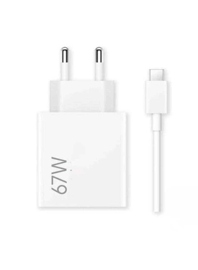 Mi Super fast Charger 67W Turbo Adapter Type-C EU White - Image 1